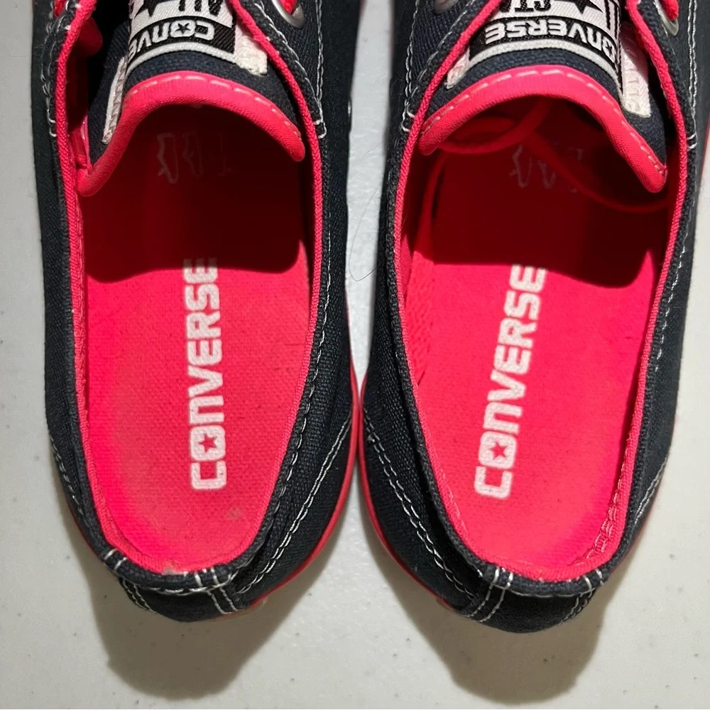 Converse CTAS Dainty Ox |  Navy Blue and Neon Pink - Picture 8 of 11